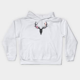 Whimsy Stag Skull Kids Hoodie